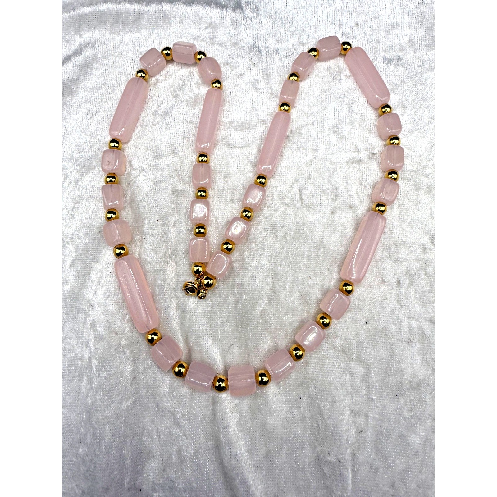 Vintage Trifari Necklace Pink Acrylic Beads Pastel 24 19$